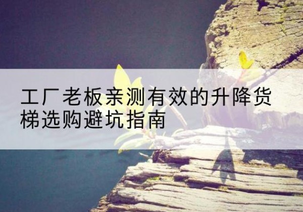 卓资升降货梯怎么选-工厂老板亲测有效的升降货梯选购避坑指南